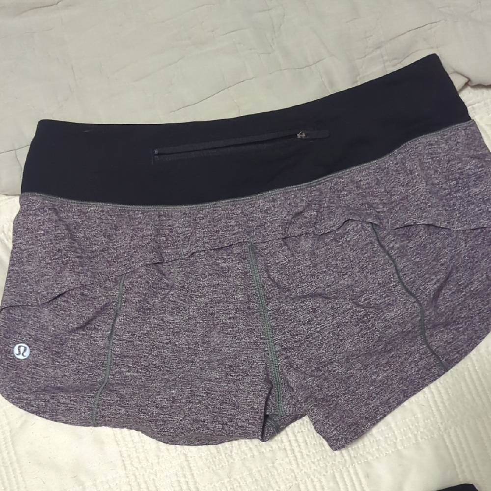 Lululemon Heathered Black and Gray Shorts